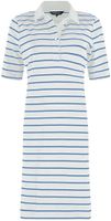 Polo dress sleeve stripe Wit