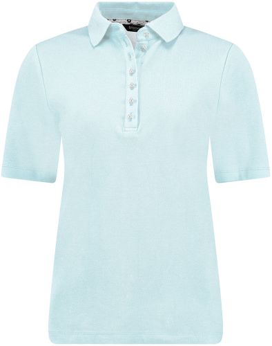 Bloomings polo shirt pearl buttons Blauw