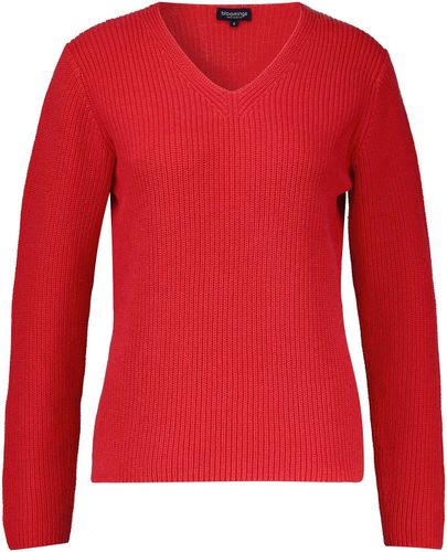 Bloomings V neck pullover Rood