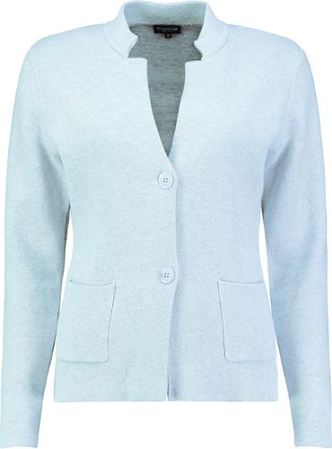 Bloomings stand up collar blazer structure Blauw