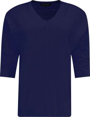 Bloomings v neck pullover 3/4 Blauw