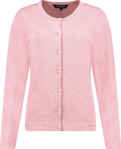 Bloomings crew neck carsigan pearl button Roze