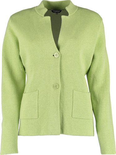 Bloomings stand up collar blazer structure Groen