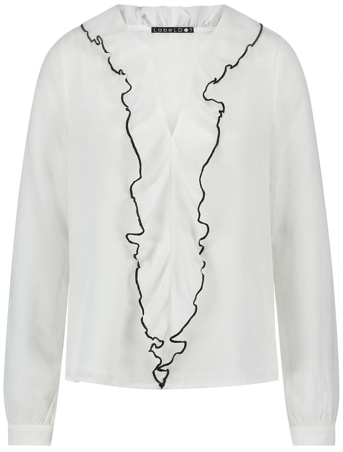 Label Dot Blouse Ata Ruches Wit Label Dot Blouse Ata Ruches Wit