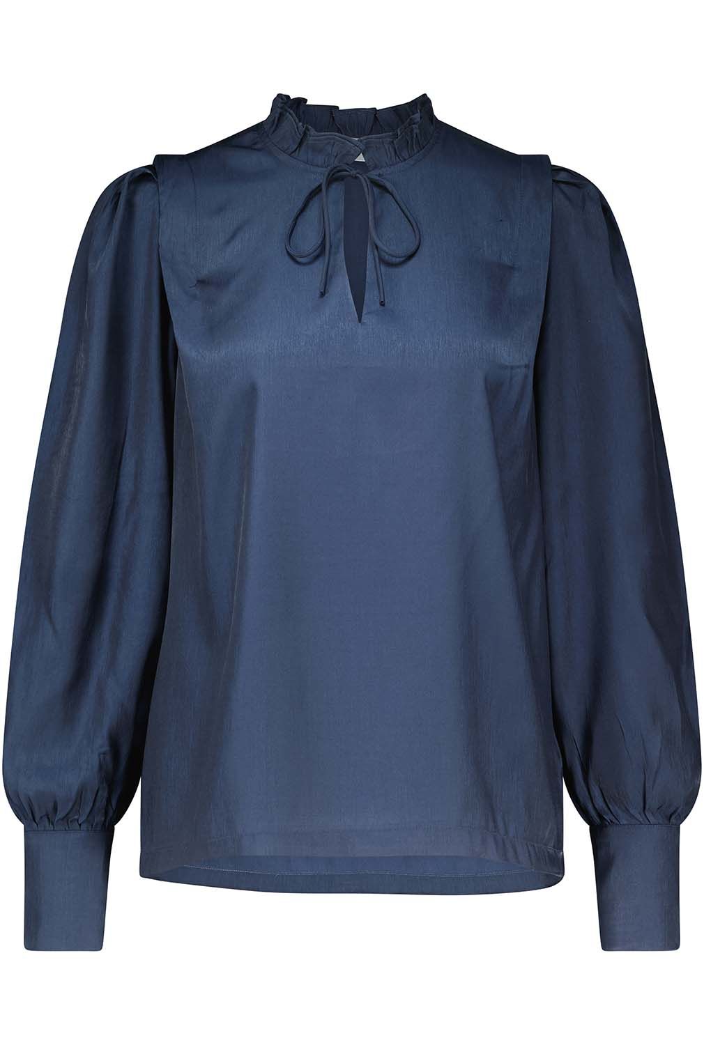 Vive La Femme Blouse Elle Donkerblauw Vive La Femme Blouse Elle Donkerblauw