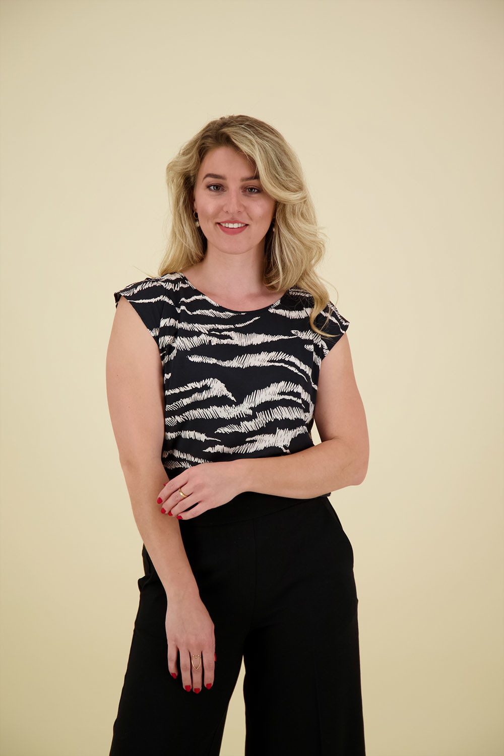 Opus Blouse Fannie Safari Zwart Opus Blouse Fannie Safari Zwart