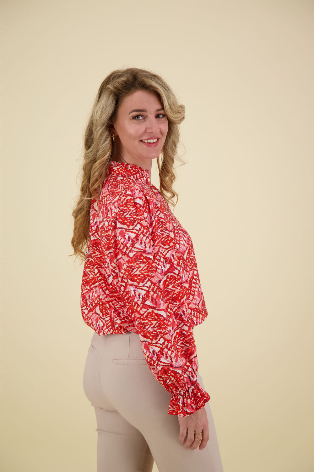 Ichi Blouse Fazora Rood Ichi Blouse Fazora Rood