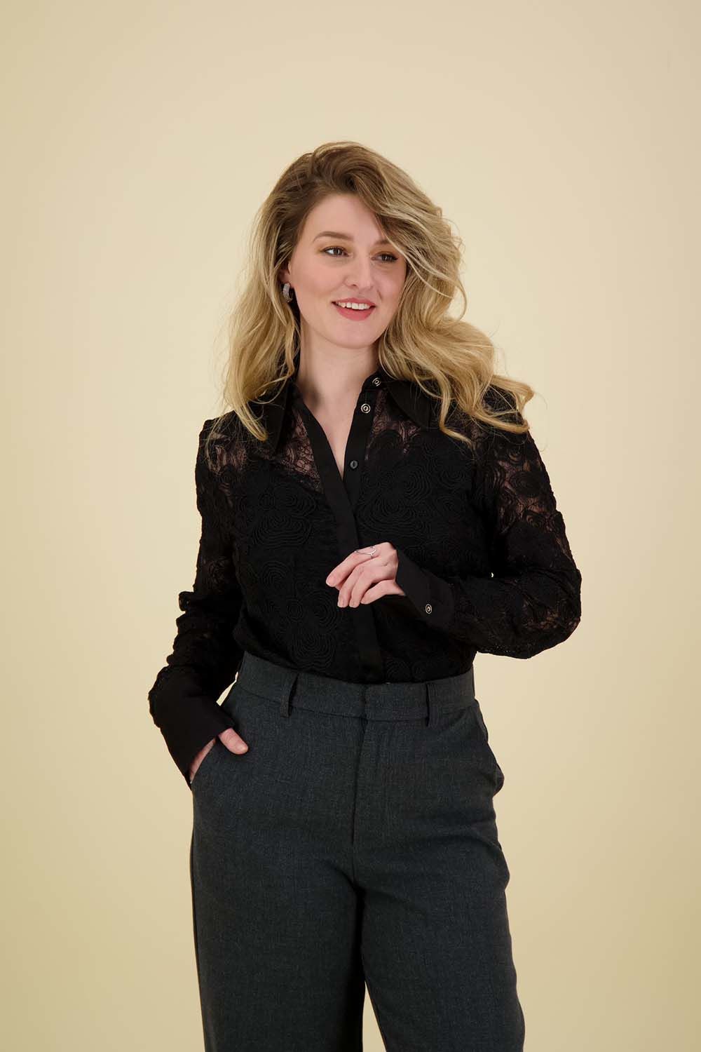 Aaiko Blouse Noelle Zwart Aaiko Blouse Noelle Zwart