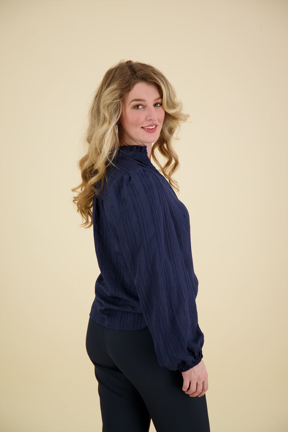 Vive La Femme Blouse Donkerblauw Vive La Femme Blouse Donkerblauw