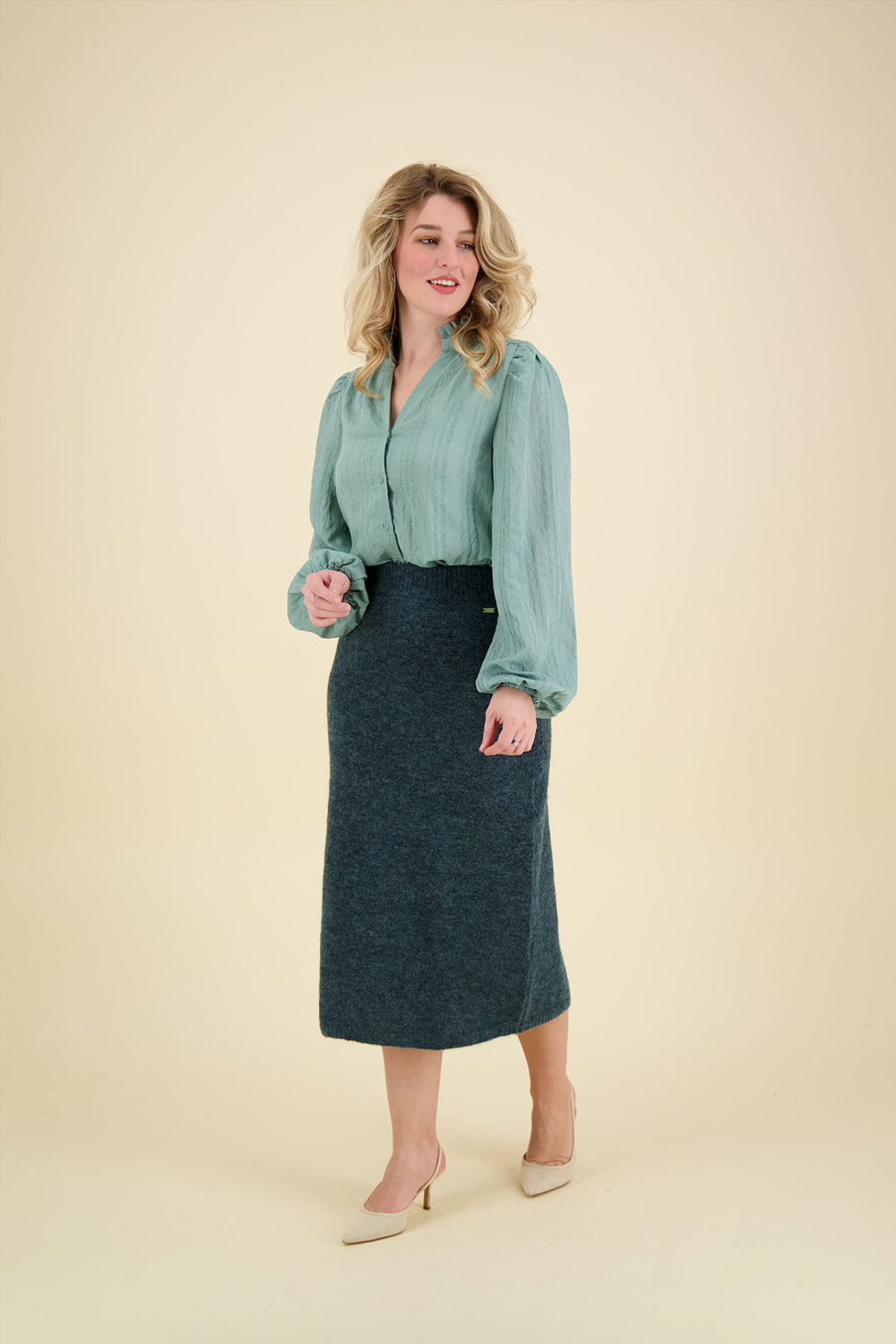Vive La Femme Blouse Groen Vive La Femme Blouse Groen