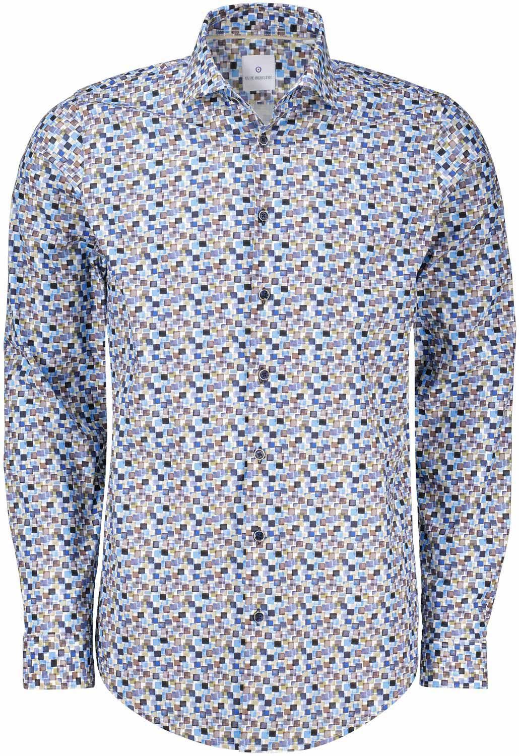 Blue Industry Overhemd Blauw Blue Industry Overhemd Blauw
