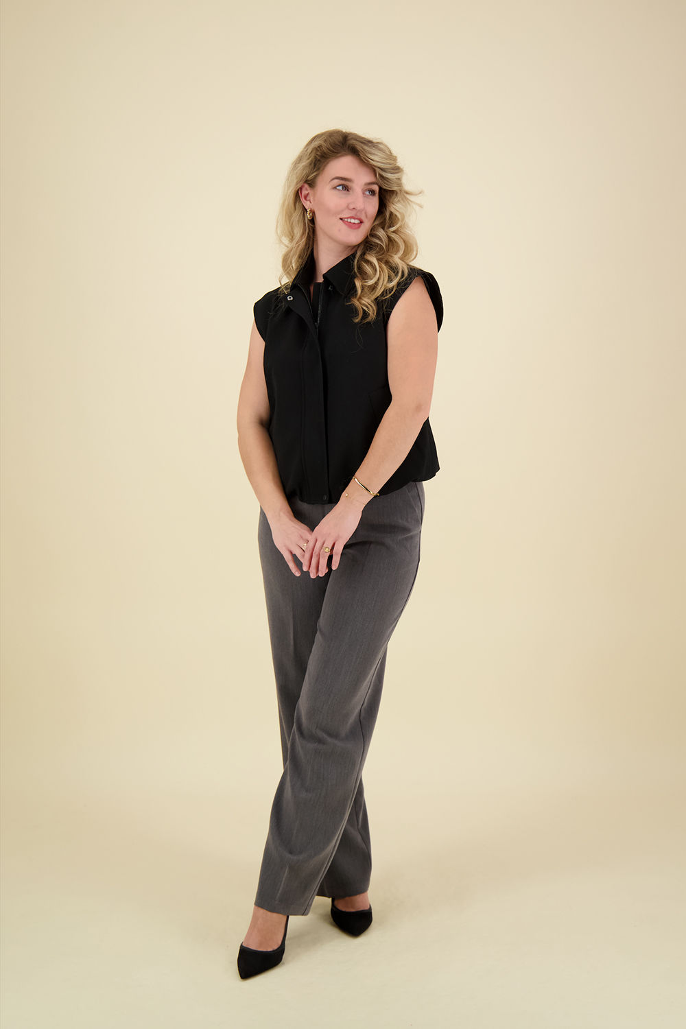 Opus Bomber Vest Wandri Oversize Zwart Opus Bomber Vest Wandri Oversize Zwart