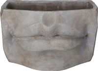 Planter Lips Concrete Ivory 26.5x15.5x16cm Wit