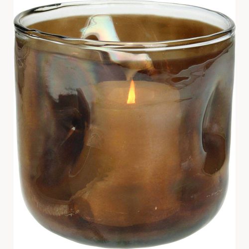 Bomont Collection candle holder glass brown 14x14x14cm Bruin