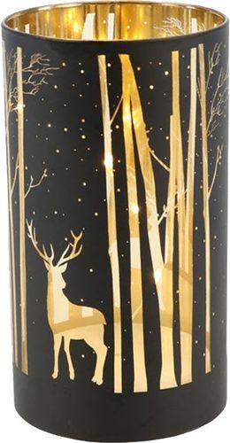 Bomont Collection Cylinder Magical Forest LED 3xAAA D9.0H12.0 Zwart
