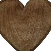 Staand hart Mango 27cm Bruin