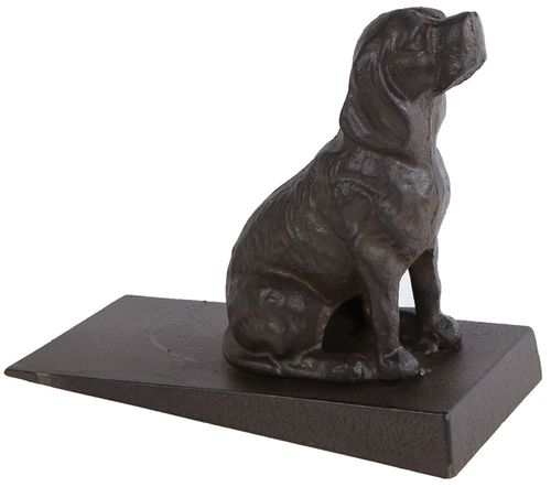 Bomont Collection Deurstopper 'Dog' antiek bruin metaal 22,5x10,5x18 Bruin