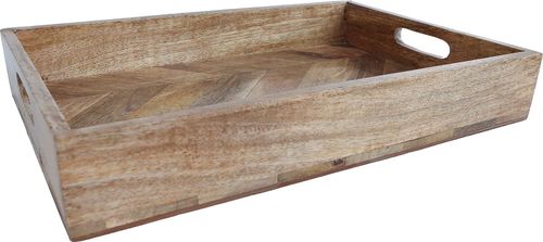 Bomont Collection Dienblad 'Jesse' S naturel mango 40x27x5cm Bruin