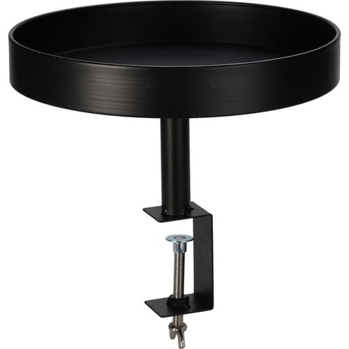 Bomont Collection Dienblad tafel met klem metaal zwart dia 28cm Zwart