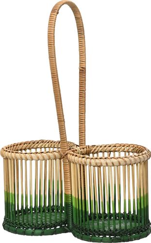Bomont Collection Fleshouder bamboe groen H38W27cm Groen