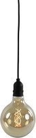 Hanglamp Wikki LED timer E27 remote ctrl ro zwart  Zwart
