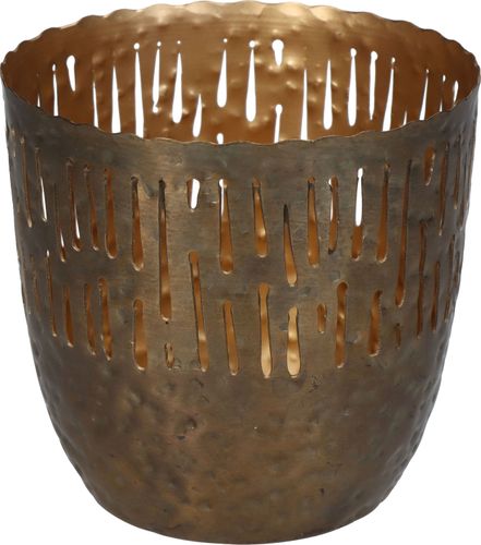 Bomont Collection Candle Holder Iron Brown 10x10x10cm Bruin