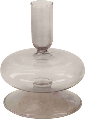 Bomont Collection Dinnercandle holder glass 10x12cm 2ass Beige