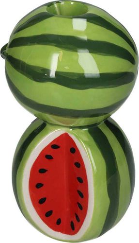 Bomont Collection Candle Stick Watermelon Fine Earthenware Green 8.5 Groen