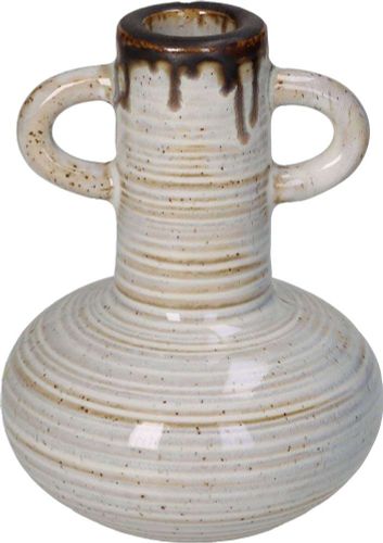 Bomont Collection Candle Stick Fine Earthenware White 9.1x9.1x12cm Wit