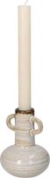 Candle Stick Fine Earthenware White 9.1x9.1x12cm Wit