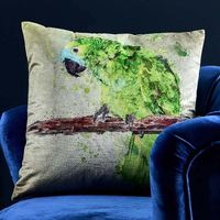 Amazona cushion 100%polyester 45x45cm Groen