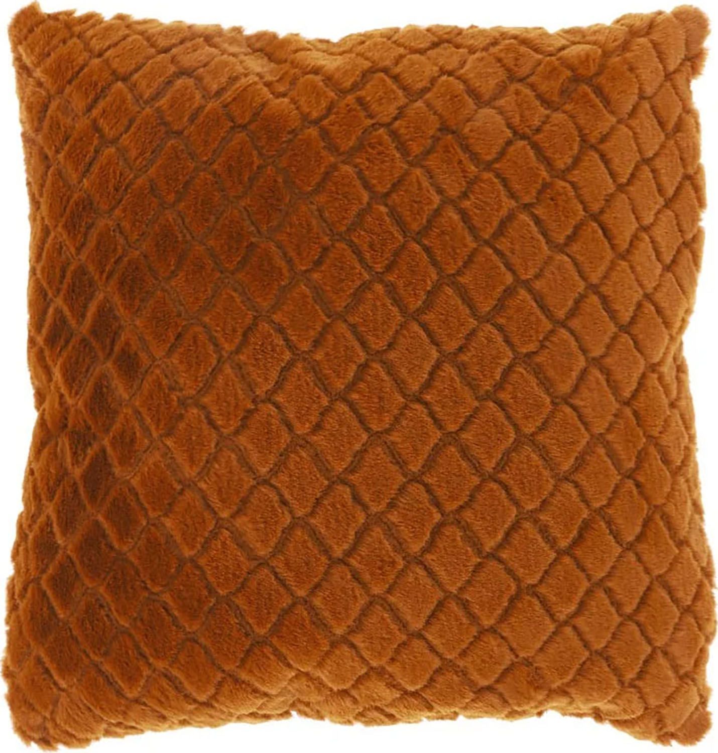 Kussen Ayla 45x45cm leather brown Bruin
