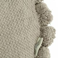 Cushion Pompons cotton grey 45x45cm Grijs