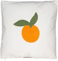 Cushion Orange polyester 45x45cm white/orange Oranje