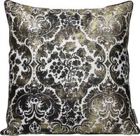 Cushion Baroque Velvet gold black 50x50cm Zwart