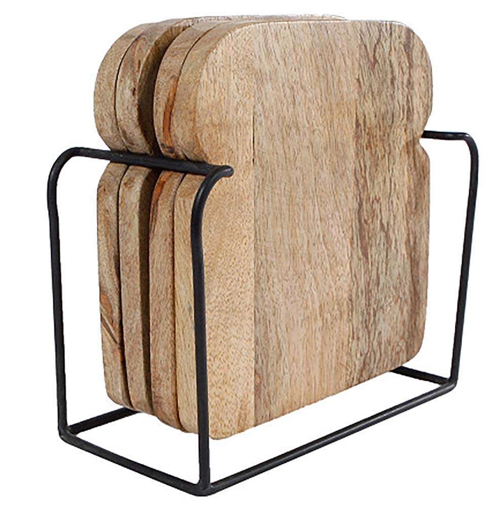 Onderbord met standaard Bread L naturel hout s4 16 Bruin