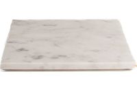 Plate marble 20x20x1cm white Wit