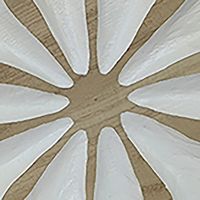 Deco Gandu wood 38 cm Natural/white Wit