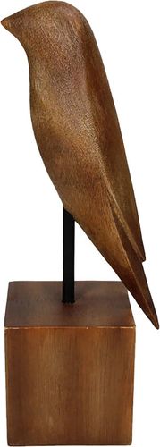 Bomont Collection Ornament Bird Polyresin Brown 11x8.7x30cm Bruin