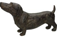 ornamentdog polyresin brown31x8x17cm Bruin