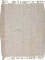 Plaid Cotton Ivory 125x150cm Wit