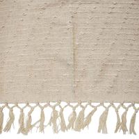 Plaid Cotton Ivory 125x150cm Wit