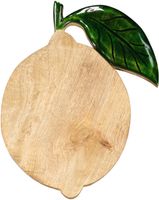 Plate lemon mango wood 28x22x2.2cm natural Bruin