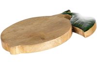 Plate lemon mango wood 28x22x2.2cm natural Bruin