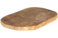 Teak slice 20-25x30-35h2cm Bruin