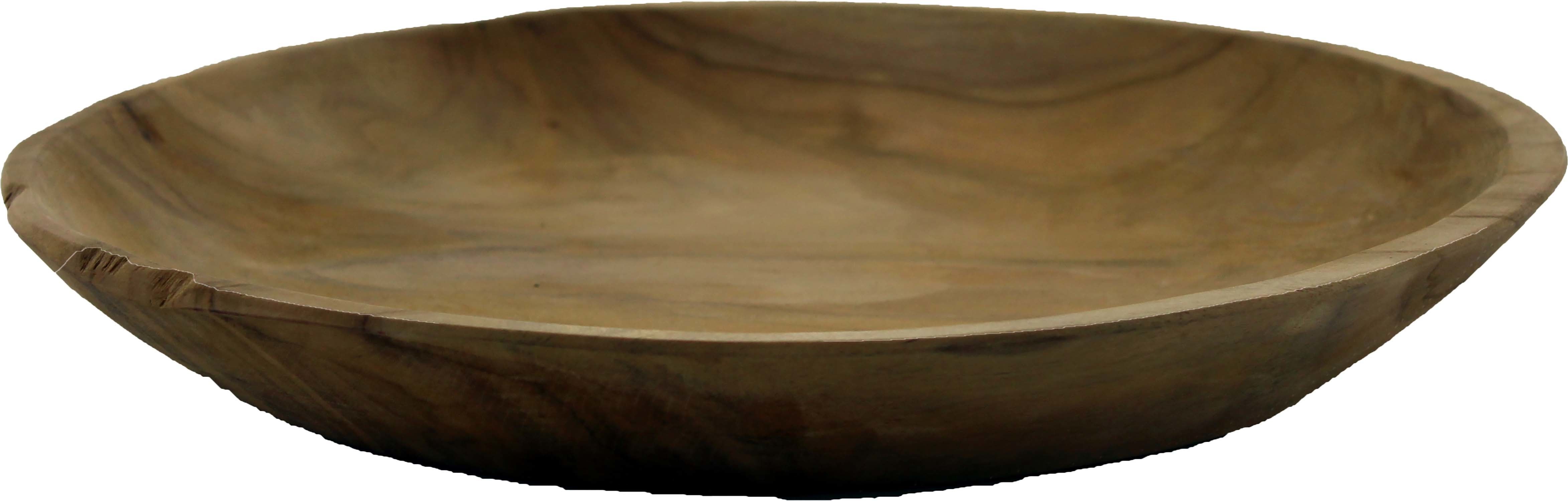 wooden plate D30H4cm Bruin