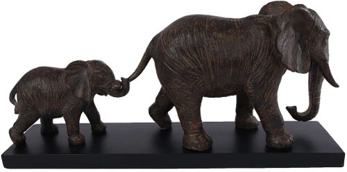 Bomont Collection Sculptuur Elephant family bruin polystone 49x12x22 Bruin