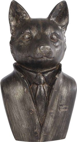 Bomont Collection Sculptuur 'Fox' antiek grijs polystone 12x10x21cm Grijs