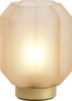 Tafellamp LED YVIAS 13x16,5cm glas mat perzik goud Roze