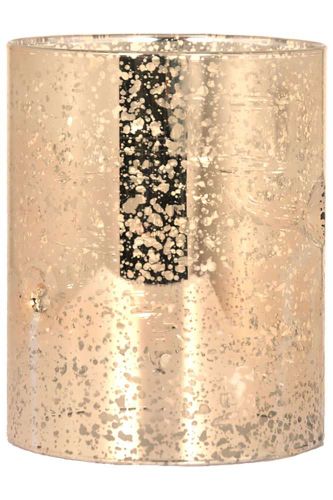 Bomont Collection Tealight Holder 3L Glass 15cm - Gold Geel